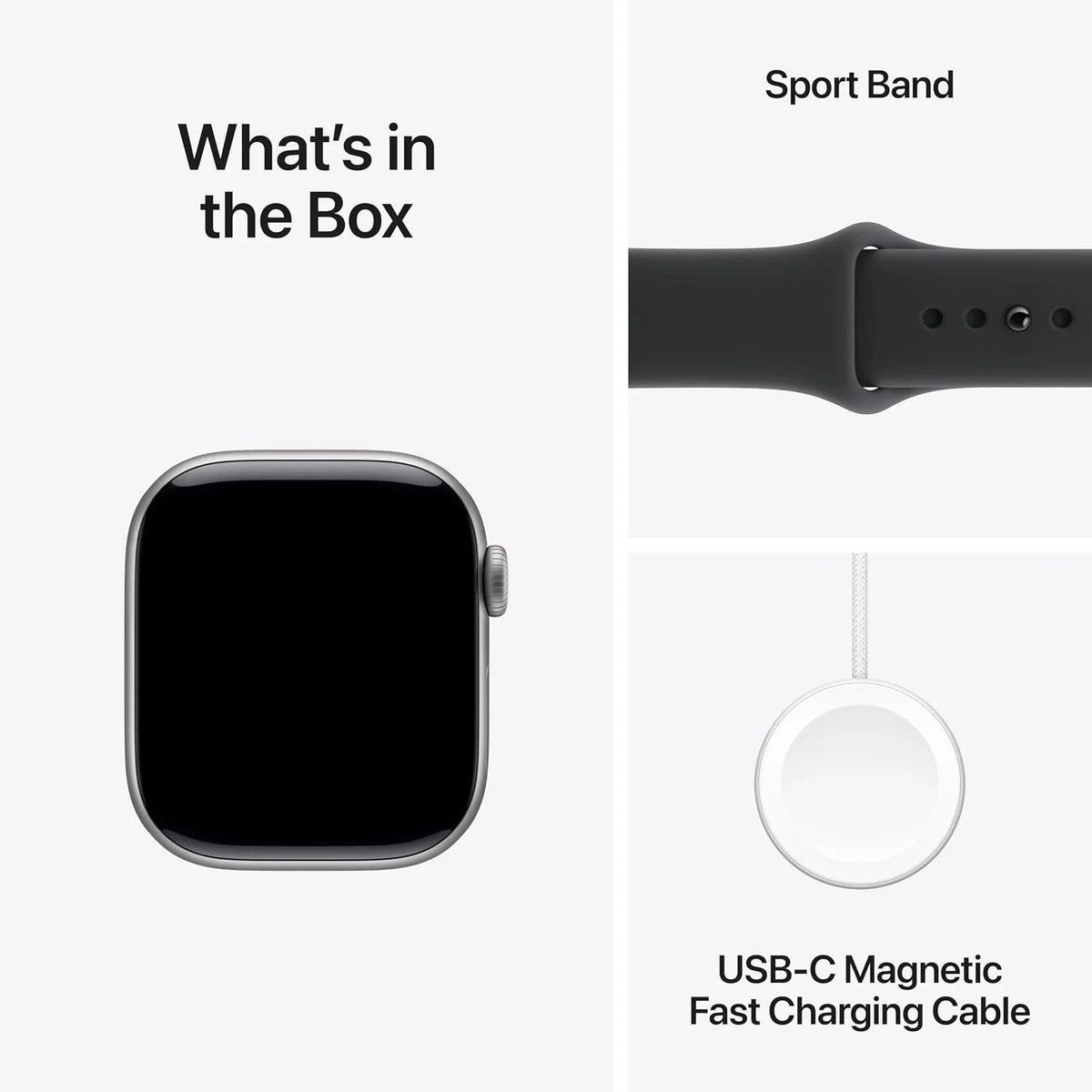 Apple Watch Series 11 GPS 42mm – Space Grey Aluminium Case with Black Sport Band (S/M)