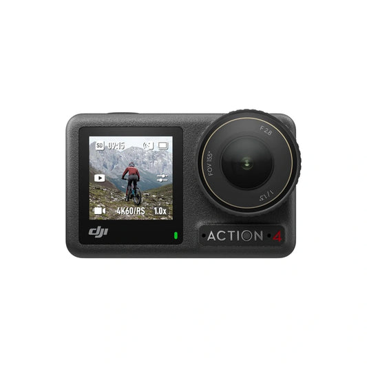 DJI Osmo Action 4 Essential Combo – 4K/120fps Action Camera with 1/1.3" Sensor, Low-Light & Underwater Vlogging, 10-bit D-Log M, 1770mAh Battery
