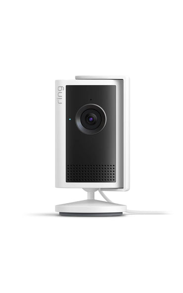 Ring Indoor Camera Plus (newest gen), Plug-In Security Camera, Retinal 2K, 4x Enhanced Zoom, Low-Light Sight, Manual Lens Cover, 30-day free trial of Ring Subscription Plan