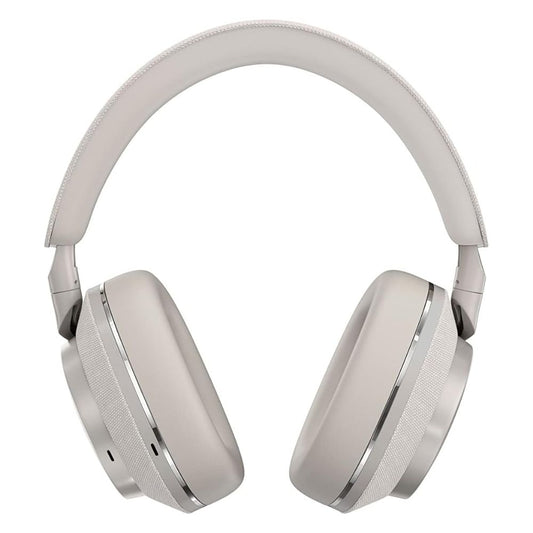 White over-ear headphones on a white background bowers & wilkins px7 S2