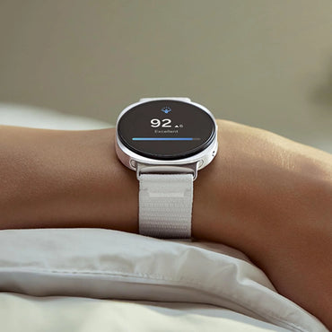 Smartwatch on a wrist with a blurred background