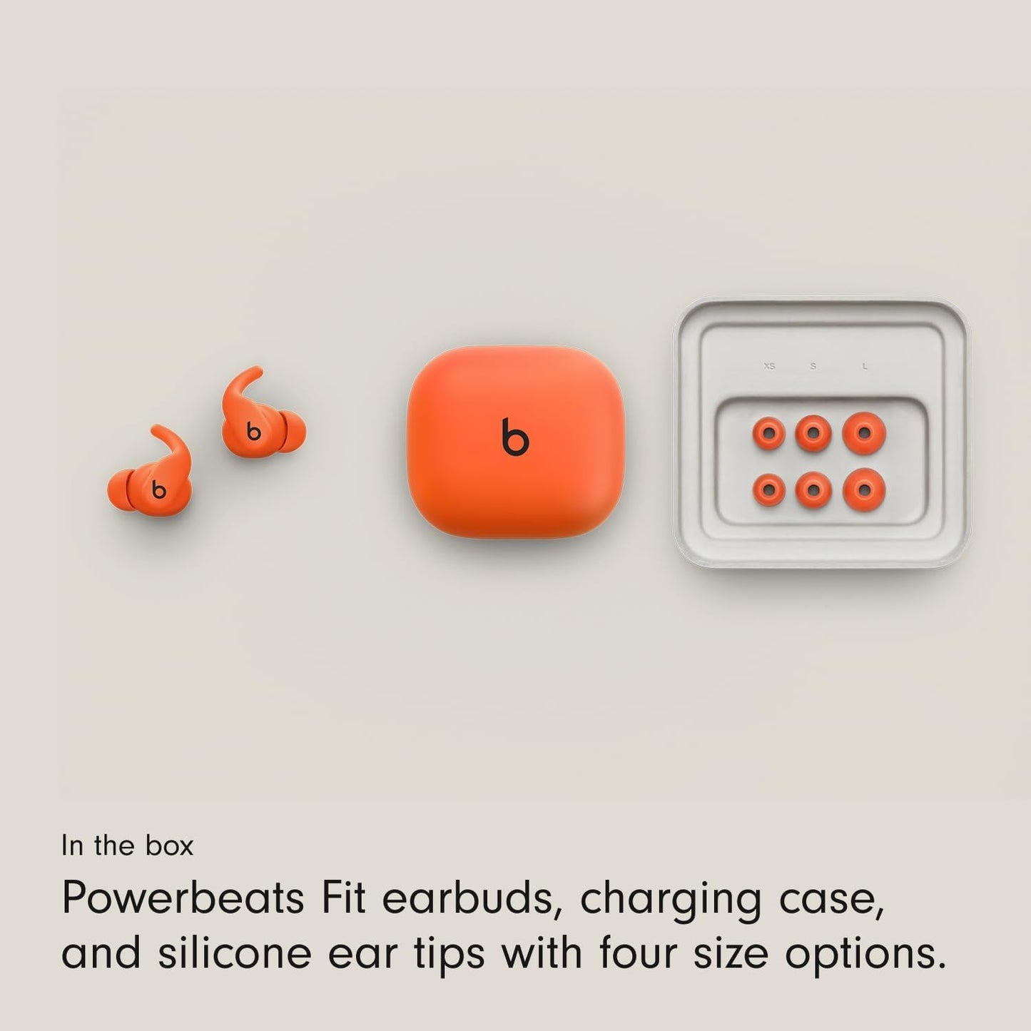 Beats Powerbeats Fit – Wireless Noise-Cancelling Workout Earbuds with Secure Fit Wingtips – Spark Orange