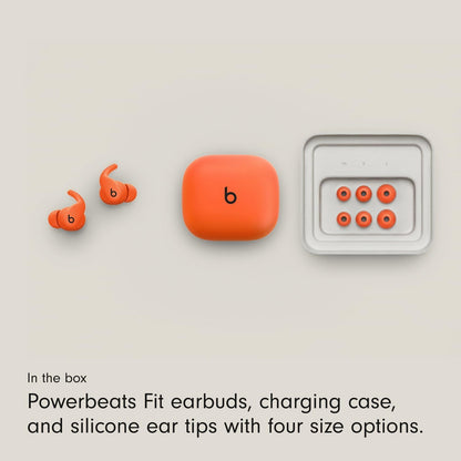 Beats Powerbeats Fit – Wireless Noise-Cancelling Workout Earbuds with Secure Fit Wingtips – Spark Orange