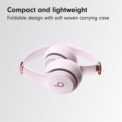 Beats Solo 4 – Wireless Bluetooth On-Ear Headphones, Apple & Android Compatible, Up to 50 Hours Battery Life – Cloud Pink