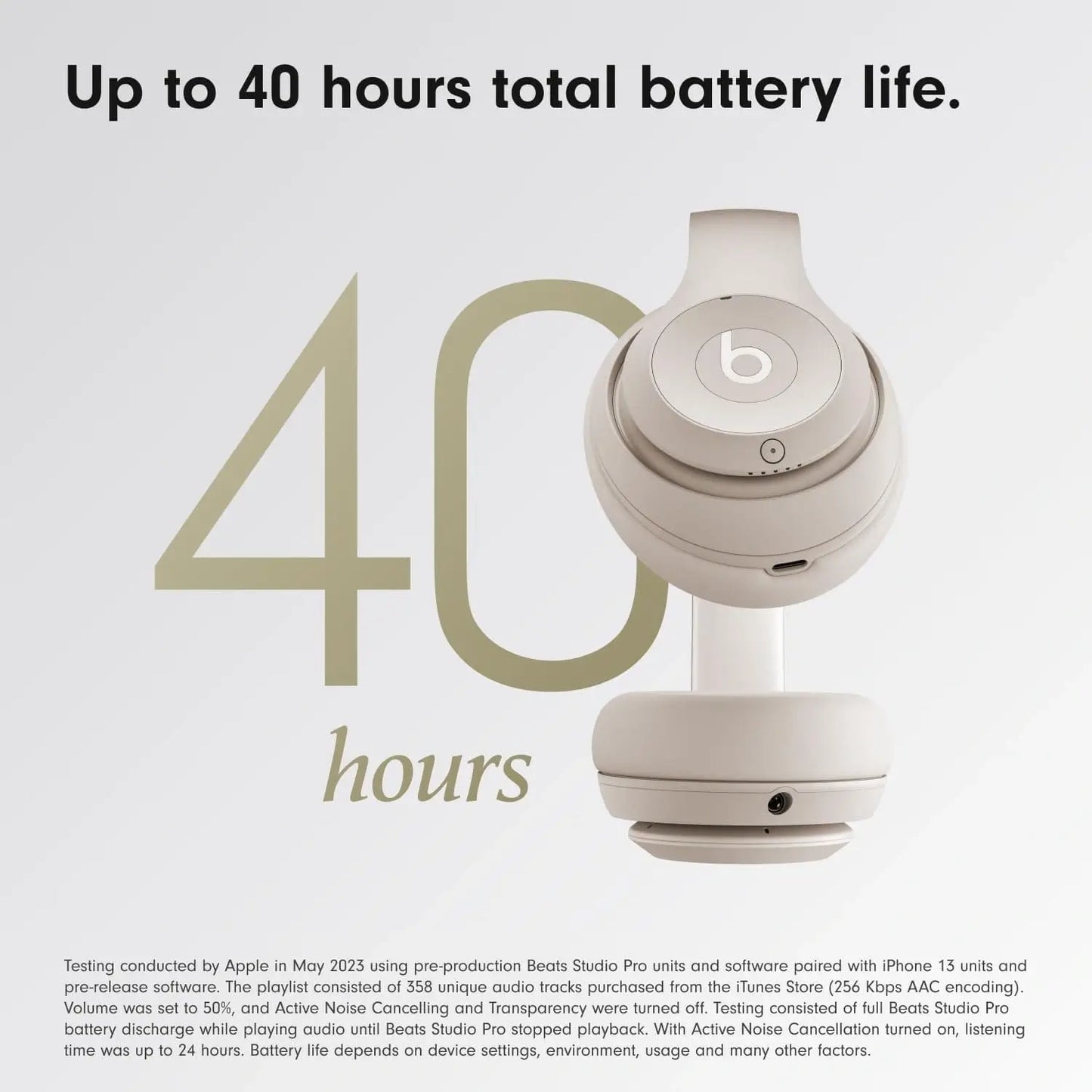 Beats Studio Pro Wireless Noise Cancelling Headphones Sandstone