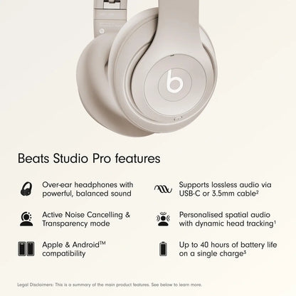Beats Studio Pro Wireless Noise Cancelling Headphones Sandstone