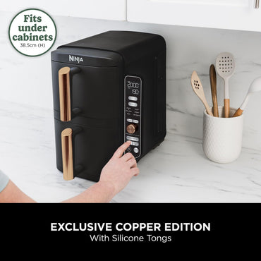 Ninja Double Stack XL 9.5L Dual Drawer Air Fryer SL400UKCP – Black/Copper