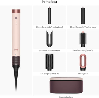 DYSON Airwrap Co-anda 2x Straight + Wavy Multi-Styler & Dryer – Ceramic Pink & Rose Gold