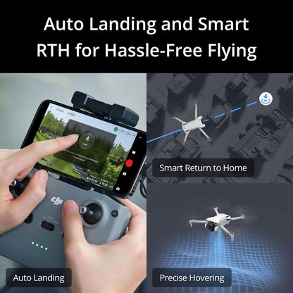 DJI Mini 3 (DJI RC) – Lightweight 3x Mechanical Gimbal Mini Camera Drone with 4K HDR Video, 38-min Flight Time, up to 32800ft (10km) Video Transmission, Vertical Shooting, GPS Auto Return Integrated
