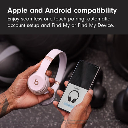 Beats Solo 4 – Wireless Bluetooth On-Ear Headphones, Apple & Android Compatible, Up to 50 Hours Battery Life – Cloud Pink