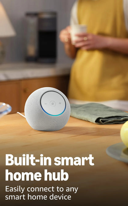 Amazon Echo Dot Max (newest gen), Bluetooth speaker with room-filling sound and built-in smart home hub, Amethyst, with Alexa+ Early Access