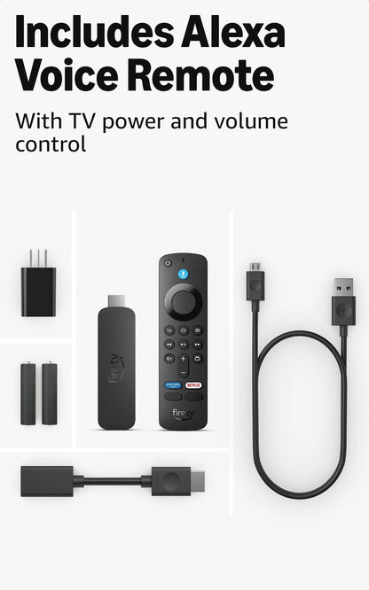 Amazon Fire TV Stick 4K Plus streaming device, supports Wi-Fi 6, Dolby Vision/Atmos, HDR10+, find TV programmes faster with Alexa+