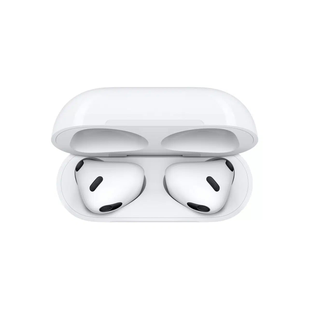 Apple AirPods 3 Personalised Spatial Audio feature open case top view