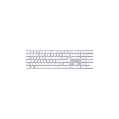 Apple Magic Keyboard with Numeric Keypad – Bluetooth, Rechargeable, British English, Silver – Compatible with Mac, iPad & iPhone