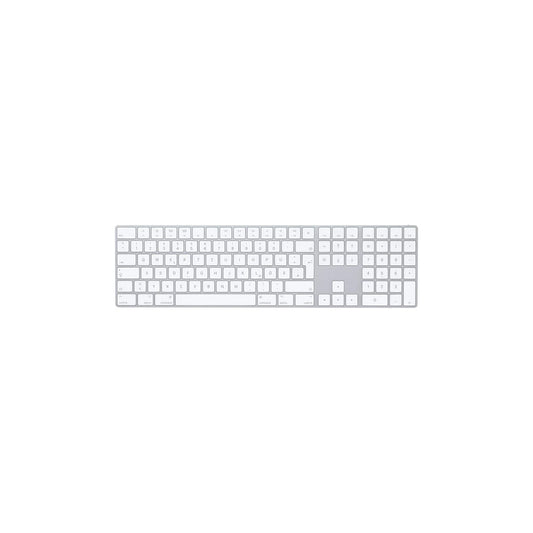 Apple Magic Keyboard with Numeric Keypad – Bluetooth, Rechargeable, British English, Silver – Compatible with Mac, iPad & iPhone