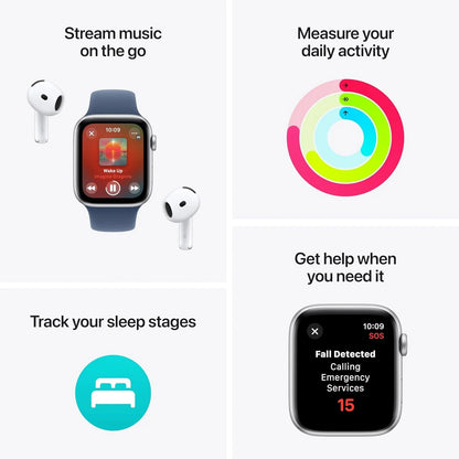 Apple Watch SE (2nd Gen) GPS 44mm – Midnight Aluminium Case with Midnight Sport Band (M/L)