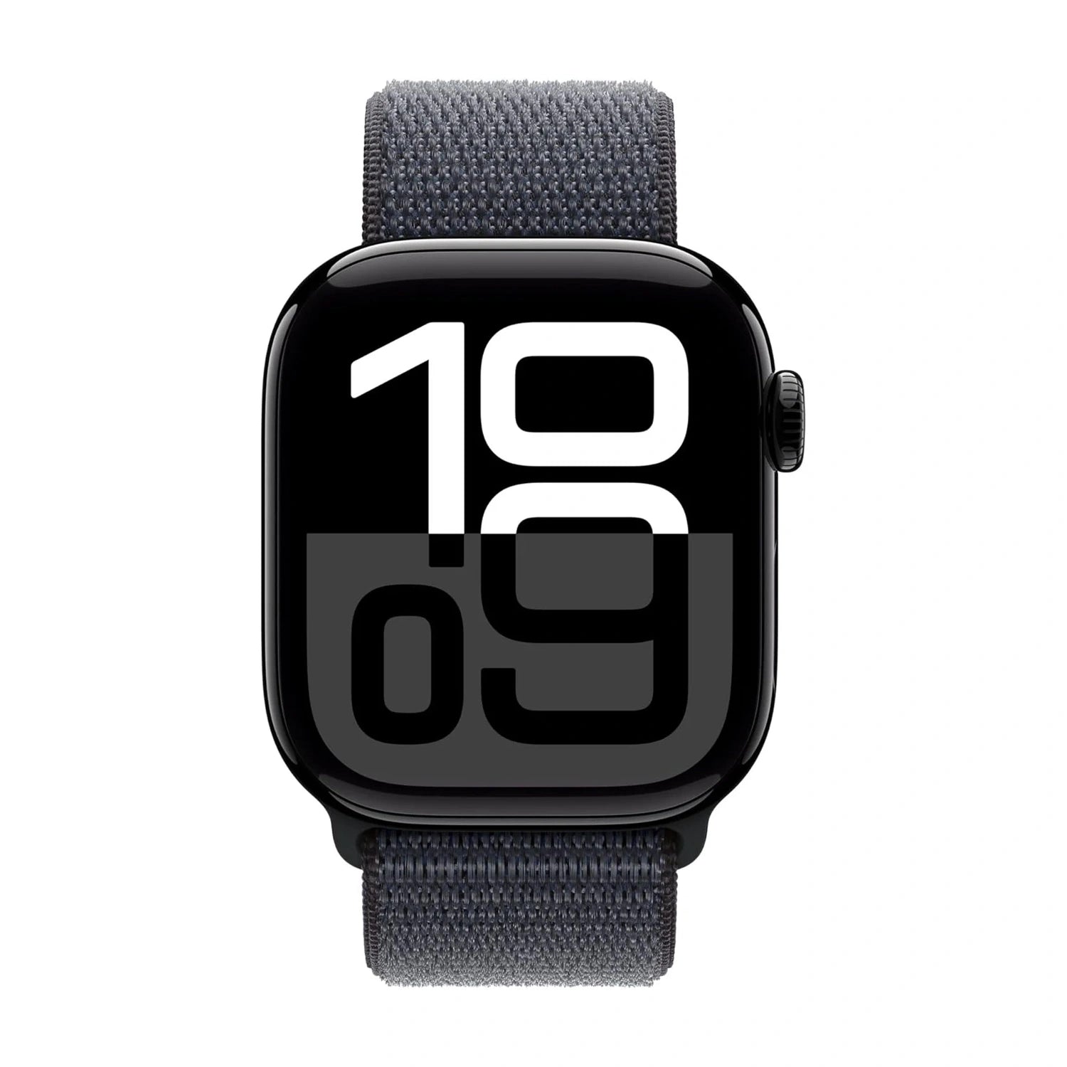 Jet Black Aluminum Case with Ink Sport Loop front view