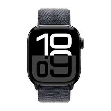 Jet Black Aluminum Case with Ink Sport Loop front view