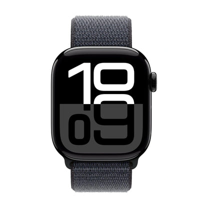 Jet Black Aluminum Case with Ink Sport Loop front view