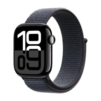 apple watch series 10 46mm Jet Black Aluminum Case with Ink Sport Loop