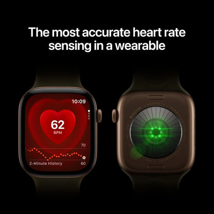 Apple Watch Series 12 GPS + Cellular 42mm Space Grey Aluminium Case Navy Blue Sport Band - S/M. Smartwatch, Health + Fitness + Sleep Tracking, Heart Rate, Safety