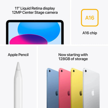 Apple iPad 11" (A16 Chip) – 128GB, Wi-Fi 6, Liquid Retina Display, Silver