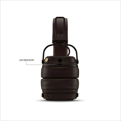 Marshall Major V Bluetooth Wireless Headphones, 100 Hours playtime - Brown