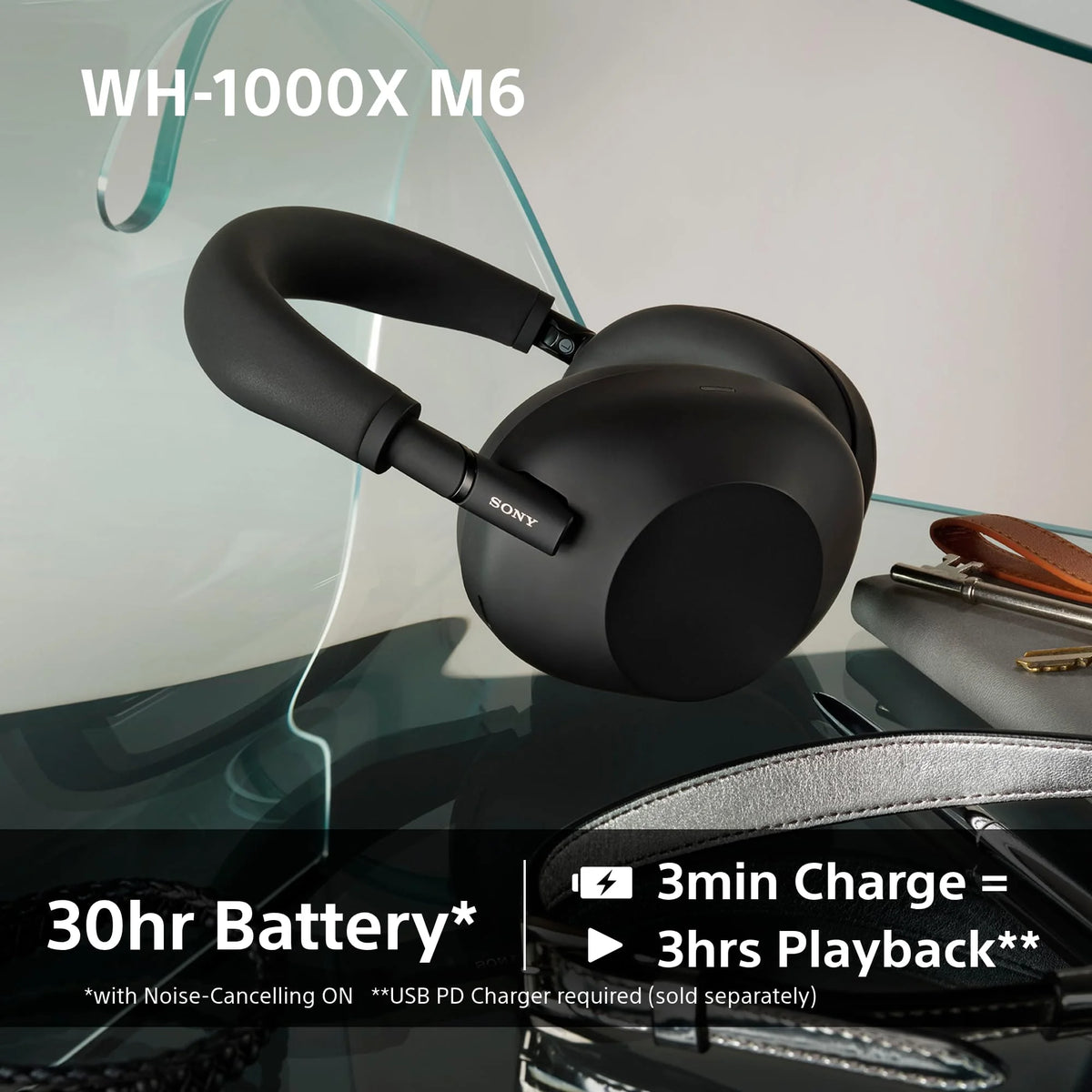Sony WH-1000XM6 Flagship Noise Cancelling Over-Ear Wireless Bluetooth Headphones – Black