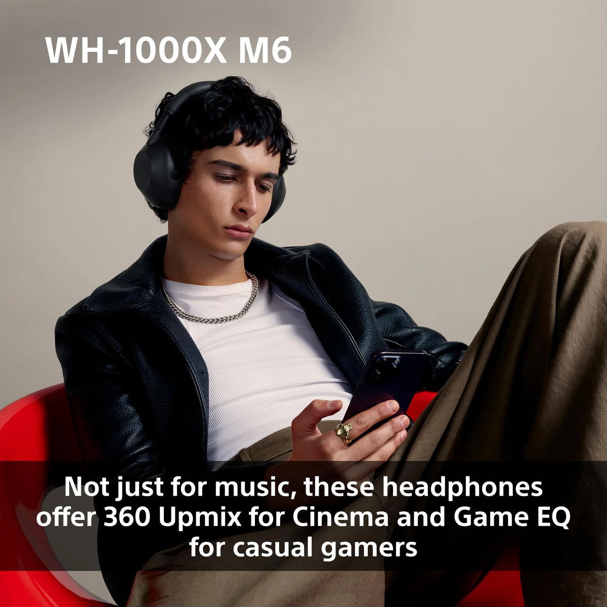 Sony WH-1000XM6 Flagship Noise Cancelling Over-Ear Wireless Bluetooth Headphones – Black