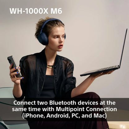 Sony WH-1000XM6 Flagship Noise Cancelling Over-Ear Wireless Bluetooth Headphones – Black