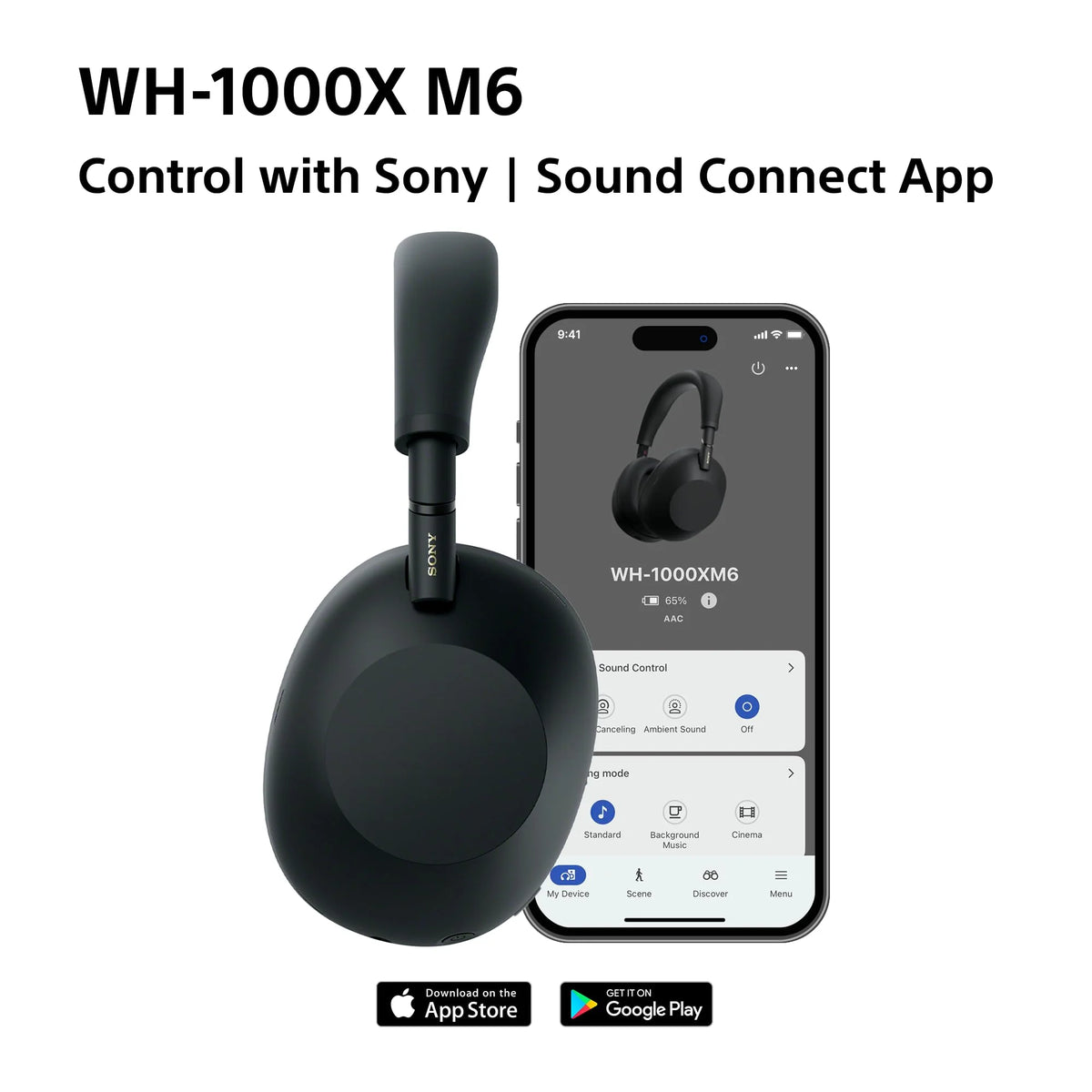 Sony WH-1000XM6 Flagship Noise Cancelling Over-Ear Wireless Bluetooth Headphones – Black