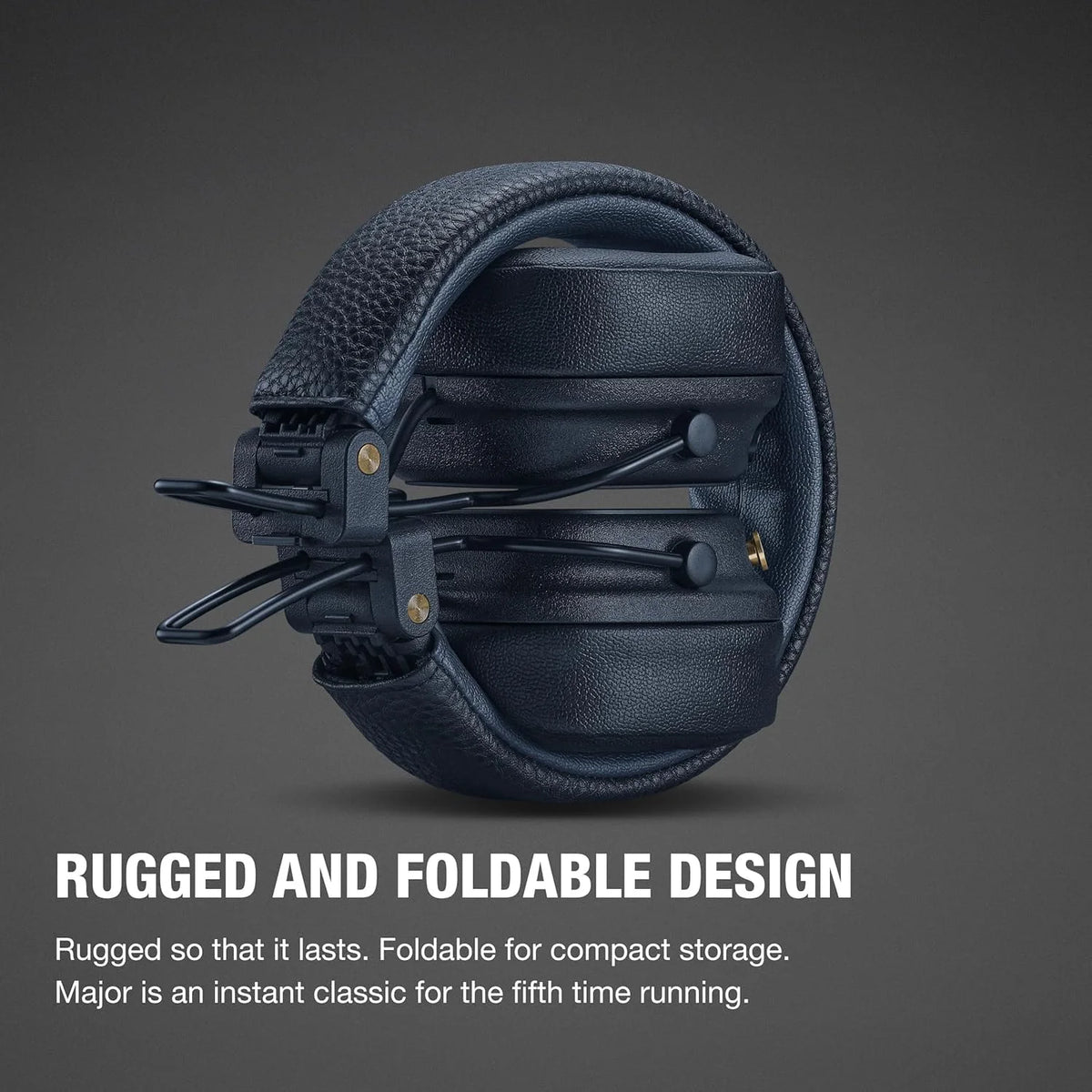 Marshall Major V On-Ear Wireless Bluetooth Headphones - Midnight Blue
