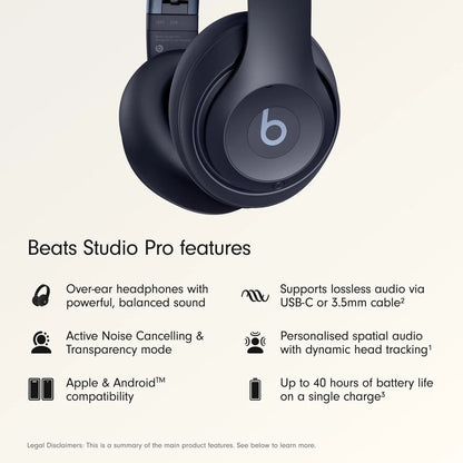 BEATS Studio Pro Wireless Bluetooth Noise-Cancelling Headphones - Navy