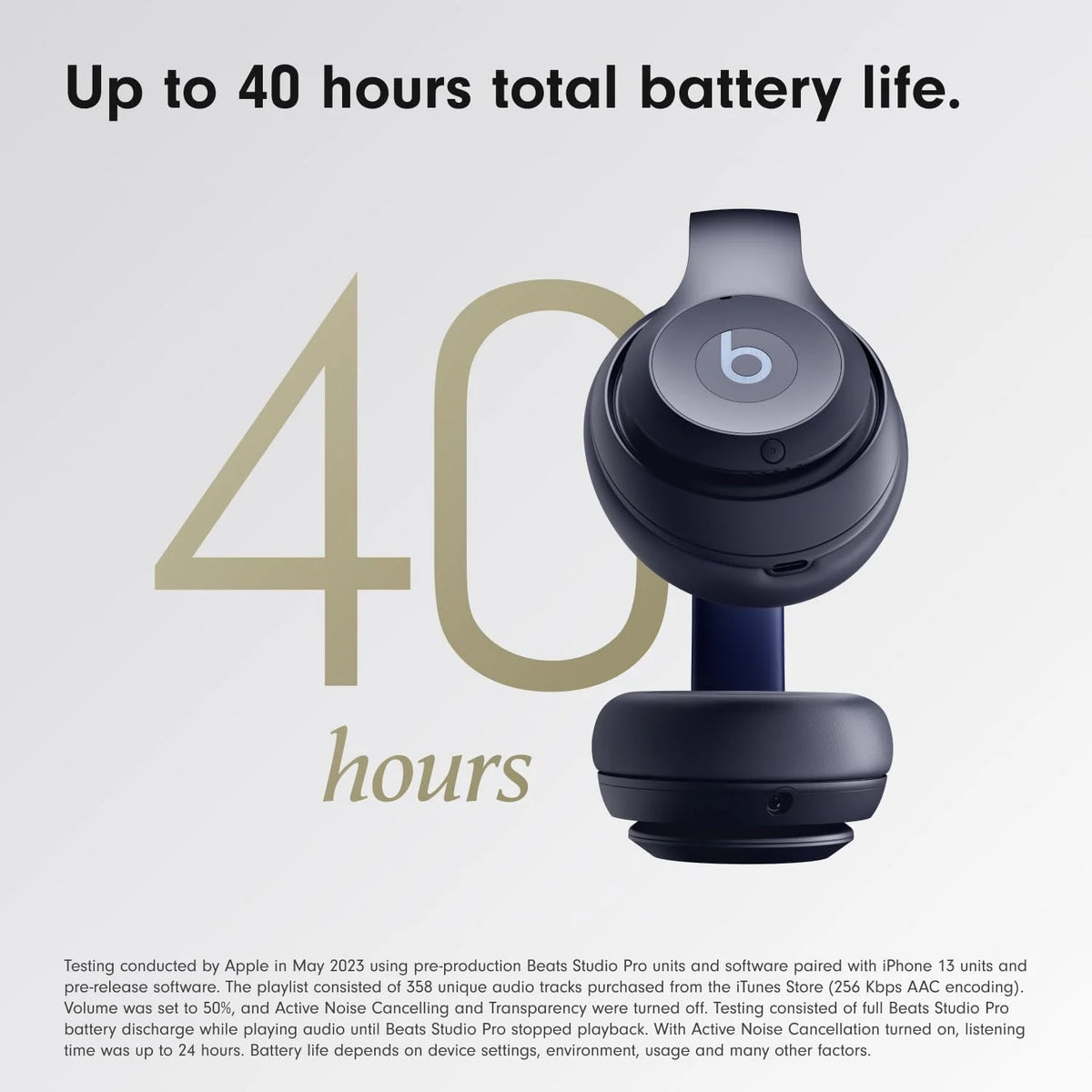 BEATS Studio Pro Wireless Bluetooth Noise-Cancelling Headphones - Navy