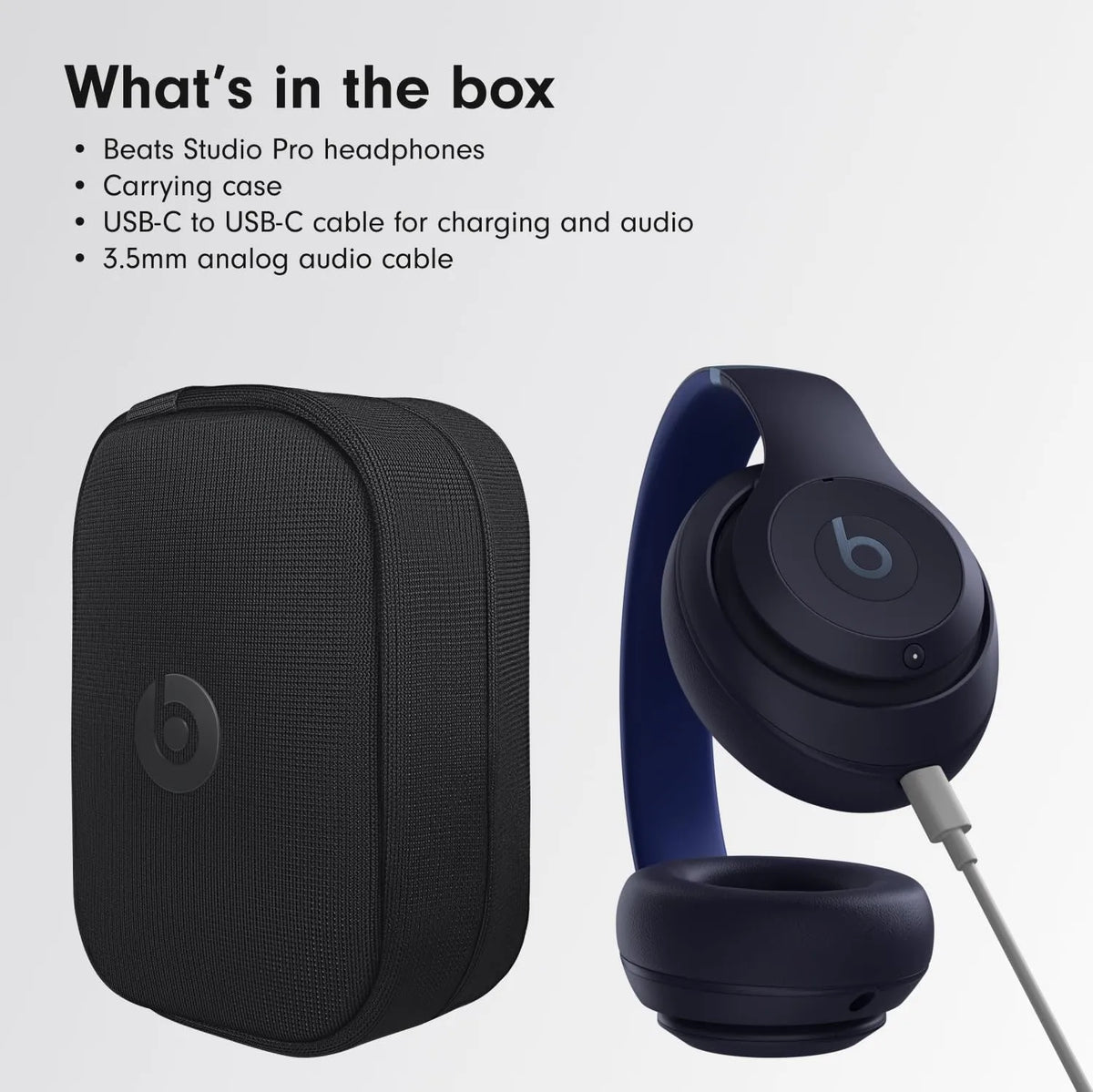 BEATS Studio Pro Wireless Bluetooth Noise-Cancelling Headphones - Navy