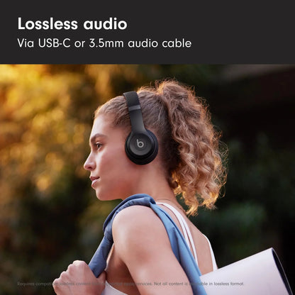 Beats Solo 4 – Wireless Bluetooth On-Ear Headphones, Apple & Android Compatible, Up to 50 hours of Battery Life – Matt Black