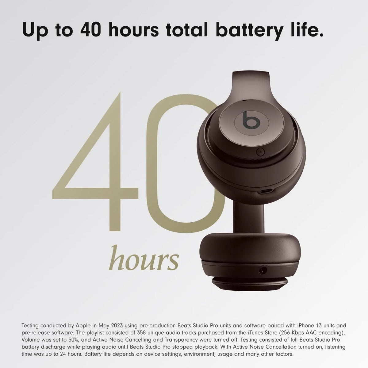 BEATS Studio Pro Wireless Bluetooth Noise-Cancelling Headphones - Deep Brown