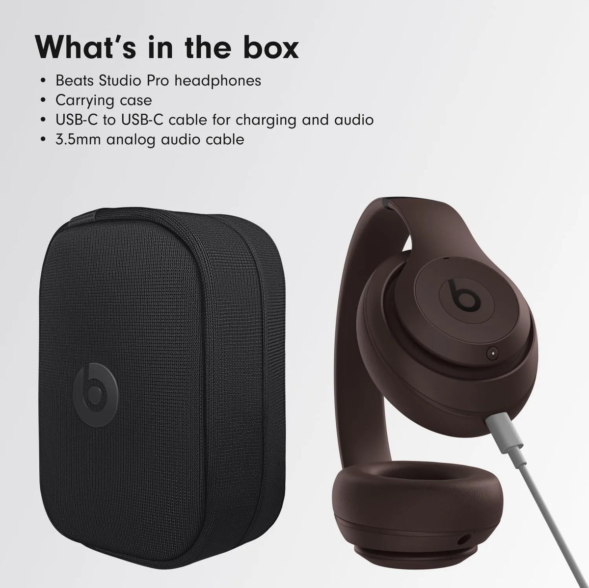 BEATS Studio Pro Wireless Bluetooth Noise-Cancelling Headphones - Deep Brown
