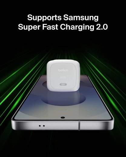Belkin BoostCharge 20W Cubic Wall Charger, USB-C Power Delivery Fast Charging for Apple iPhone Air, iPhone 16, iPhone 15, Samsung Galaxy S25, Google Pixel, iPad, AirPods & More - White