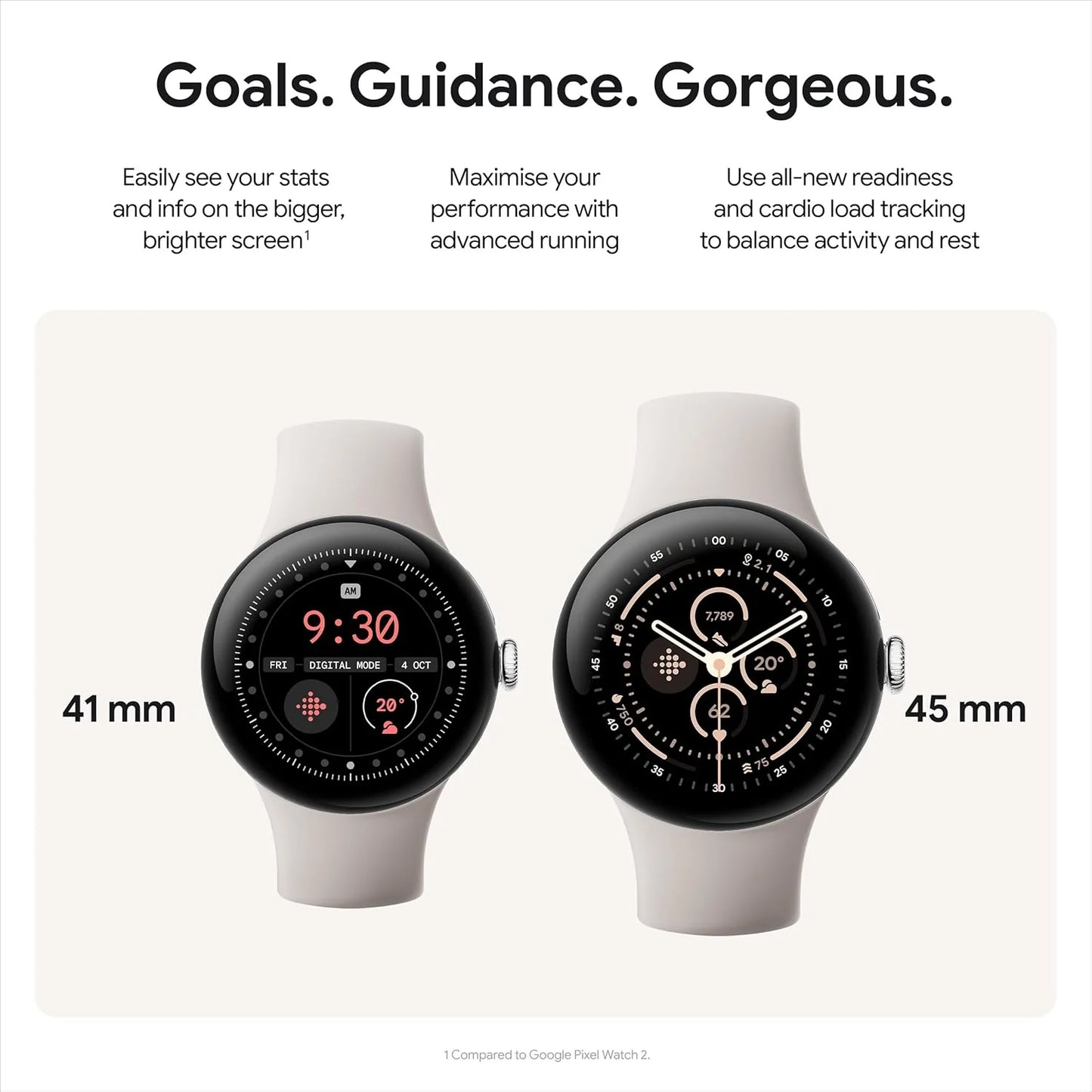 Google Pixel Watch 3 (45mm) – Matte Black Aluminium Case with Obsidian Band, Wi-Fi | Heart Rate Tracking, Fitbit Running Features, 24-Hour Battery