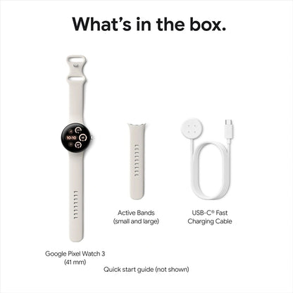 Google Pixel Watch 3 (45mm) – Matte Black Aluminium Case with Obsidian Band, LTE | Heart Rate Tracking, Fitbit Running Features, 24-Hour Battery