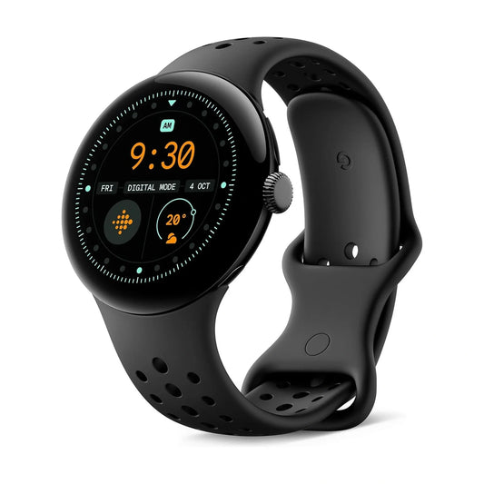 Google Pixel Watch 3 (45mm) – Matte Black Aluminium Case with Obsidian Band, LTE | Heart Rate Tracking, Fitbit Running Features, 24-Hour Battery
