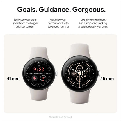 Google Pixel Watch 3 (45mm) – Matte Black Aluminium Case with Obsidian Band, LTE | Heart Rate Tracking, Fitbit Running Features, 24-Hour Battery