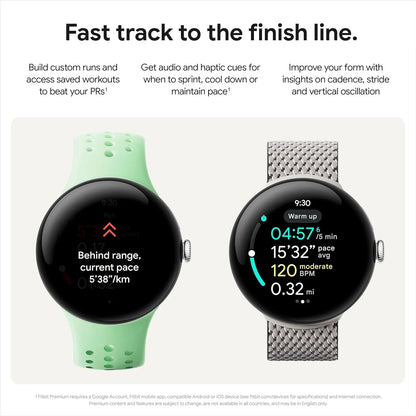 Google Pixel Watch 3 (45mm) – Matte Black Aluminium Case with Obsidian Band, LTE | Heart Rate Tracking, Fitbit Running Features, 24-Hour Battery