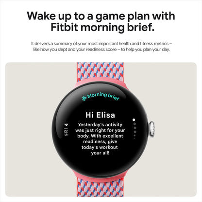 Google Pixel Watch 3 (45mm) – Matte Black Aluminium Case with Obsidian Band, Wi-Fi | Heart Rate Tracking, Fitbit Running Features, 24-Hour Battery