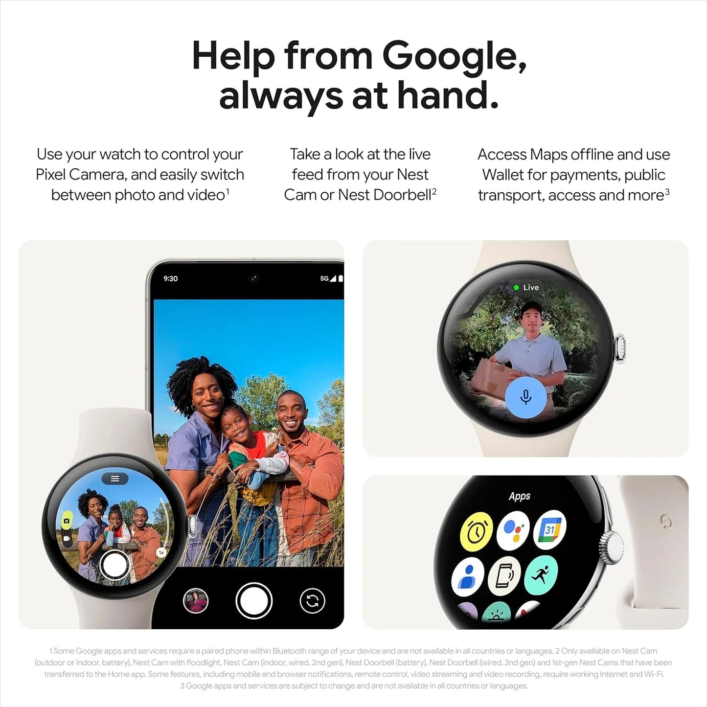 Google Pixel Watch 3 (45mm) – Matte Black Aluminium Case with Obsidian Band, LTE | Heart Rate Tracking, Fitbit Running Features, 24-Hour Battery