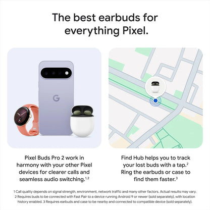 Google Pixel Buds Pro 2 - Wireless Earbuds with Active Noise Cancellation – Bluetooth Headphones - Peony