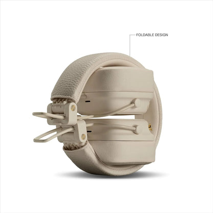 Marshall Major V Bluetooth Headphones, 100 Hours Playtime - Cream