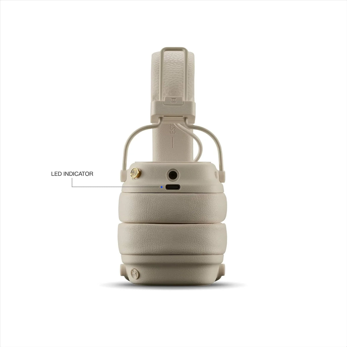 Marshall Major V Bluetooth Headphones, 100 Hours Playtime - Cream