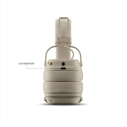 Marshall Major V Bluetooth Headphones, 100 Hours Playtime - Cream